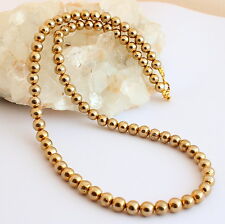 PYRITKETTE Edelsteinkette Pyrit kette golden Kugel Collier halskette Schmuck Neu