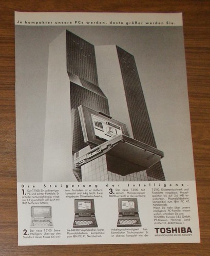 Seltene werbung toshiba 1100 - seltene,