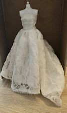 Modepuppe 1/6 Brautkleid, mit Schleppe,  Doll, Sammler, weiß, 