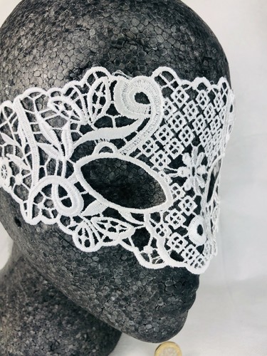 Maskerade maske weiß spitze - maskerade,