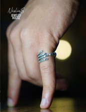 Skelettfinger Ring Silber, Verstellbarer Totenkopf Handring, Gothic Schmuck Dame