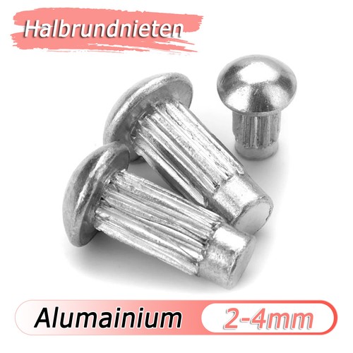 Halbrundnieten alu aluminium - halbrundnieten,
