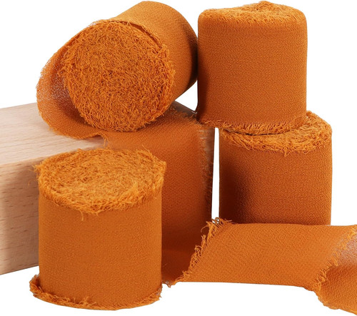 Rollen braunes chiffonband - rollen,