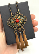 Vintage Kupferkette mit großem Anhänger – Ethno Boho Style