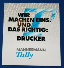 MANNESMANN Tally DRUCKER - Aufkleber / Sticker / RAR ?