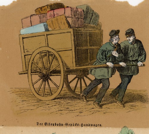 Illustration eisenbahn gepäck - eisenbahn,