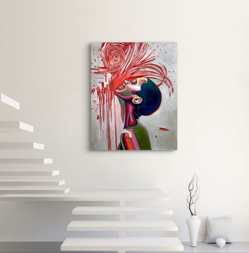 Original abstract portrait - original,