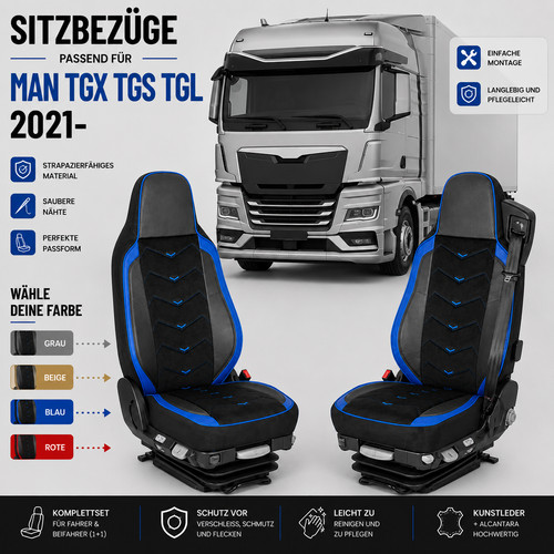 Satz lkw sitzbezüge - sitzbezüge, 1+1