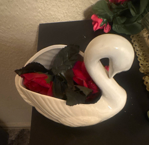 Weiße schwan dekofigur - dekofigur, aus