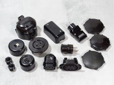 Alte Elektrotechnik Schalter, Anschlussdose, Stecker, Steckdose, Bakelit (M111)