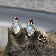 Mondstein Ohrring, 925er