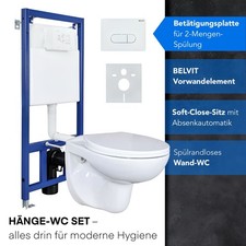 Komplett Set WC Vorwandelement