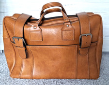 Original Vintage Reisetasche cognac braun 50 x 40 cm Schnell Verschluss