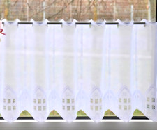 Scheibengardine weiß Kaffeehausgardine Stickerei Gardine Panneaux Plauen Häuser
