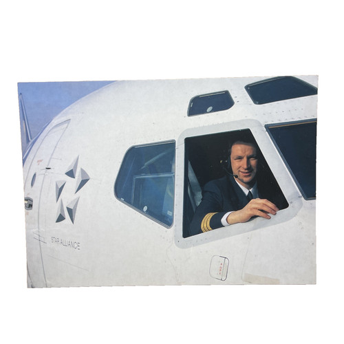 Postkarte flugzeug airline - flugzeug,