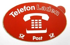 Werbe-Aufkleber Telefon Laden