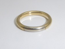 585 Gold Ring 14K Gelbgold Weißgold 4,8 g Trauring Ehering RG 54 - 17,2 mm 9651