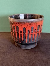 Fat Lava Pflanzenübertopf 60er orange /schwarz