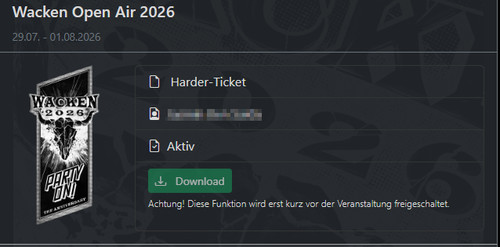 Wacken 2026 tickets - 2026, harder