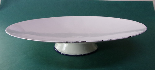 Alte emaille schale mit - schale, fuß