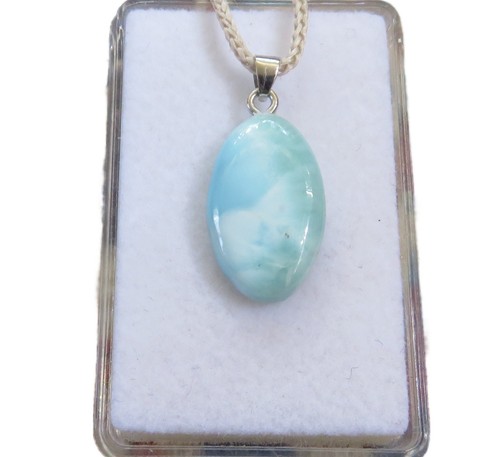 Larimar cabochon anhänger - larimar,