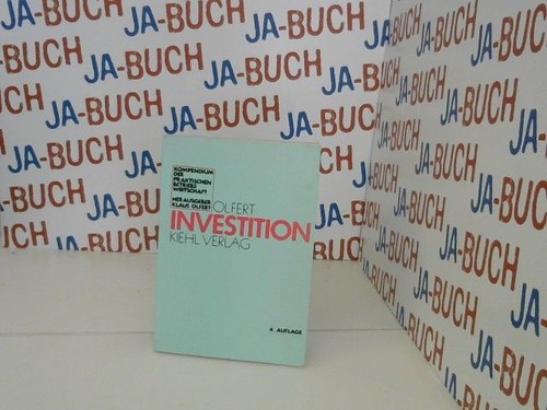 Investition klaus olfert - klaus, olfert: