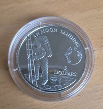 Niue 5 Dollars 1992 Mondlandung Silbermünze