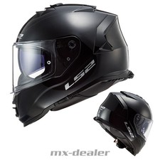 LS2 FF 800 Storm Solid Matt Schwarz Motorrad Helm Integralhelm Sonnenblende