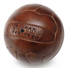 Retro Leder Fußball – Handgemacht Vintage Ball – Deko & Geschenk – 18-teilig