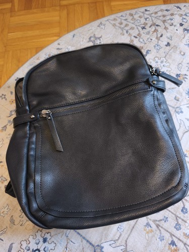 Rucksack leder schwarz - schwarz, ca