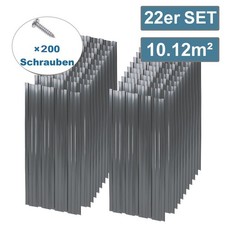 22 × Profilblech Trapezblech Blech Metall Dachblech Dach Platten Stahlblech