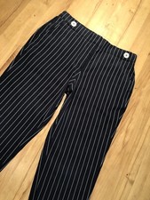 Neu Esprit Chino Nadelstreifen Hose Gr.38/28 Dunkelblau Weiß ￼