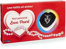 BRUBAKER Love Pearl Wunschperle Muschel Perle mit Halskette Herz-Anhänger Liebe