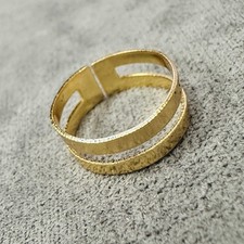 Ring vergoldet Doppelband Design Größe 46 Damen Schmuck modern