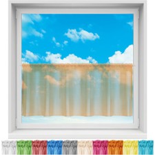 Bistrogardine Stangendurchzug 160x45-60cm Küchengardine Cafehausgardine Vorhang 
