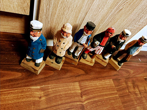 Maritime holzfiguren - 6x,