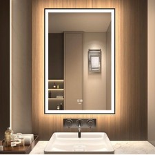 GANPE LED Badezimmerspiegel, Make-up Kosmetikspiegel Wandmontage, Großer