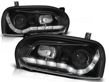 LED Tagfahrlicht Design Scheinwerfer für VW Golf 3 91-97 schwarz