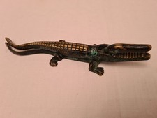 Nussknacker Messing/Bronze Krokodil 50/60er Jahre  Stil "Walter Bosse"