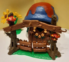 Schlümpfe - Peyo - Schlumpfhaus mit Gartenzaun,Tor und Blume -