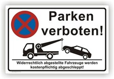 Parken verboten Parkverbot Schild Parkplatzschild Parken Privatparkplatz P0004