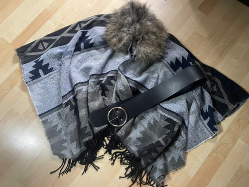 Damen poncho kuschelweich fell - kuschelweich,