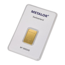Metalor 5 Gramm Goldbarren -