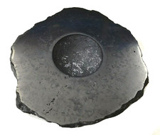 Schungit & Shungit Untergestel fur Kugel ca. 3 - 5 cm. / poliert