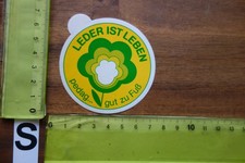 Alter Aufkleber Mode Schuster Schuhmacher Schuhe Sport PEDAG Leder ist leben