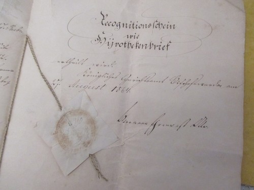 1855 harthau hypothekenbrief - 1855,