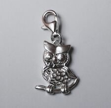 Sehr eleganter Silberanhänger - Charm - EULE - Sterlingsilber 925 - Neu