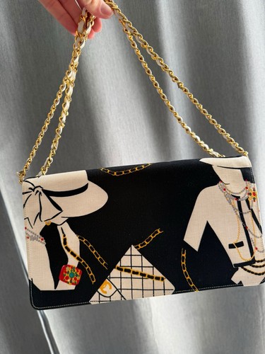 Vintage chanel printed canvas - chanel,