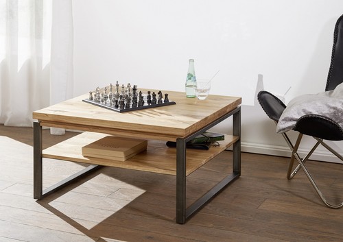 Couchtisch 80x80cm massivholz - couchtisch,