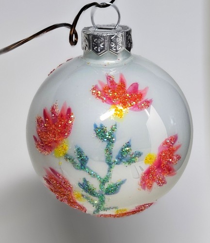 Christmas ball glass hand